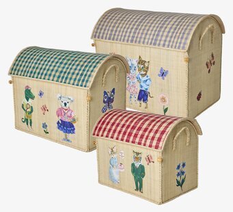 Bild av charmiga och lekfulla förvaringshus i naturmaterial