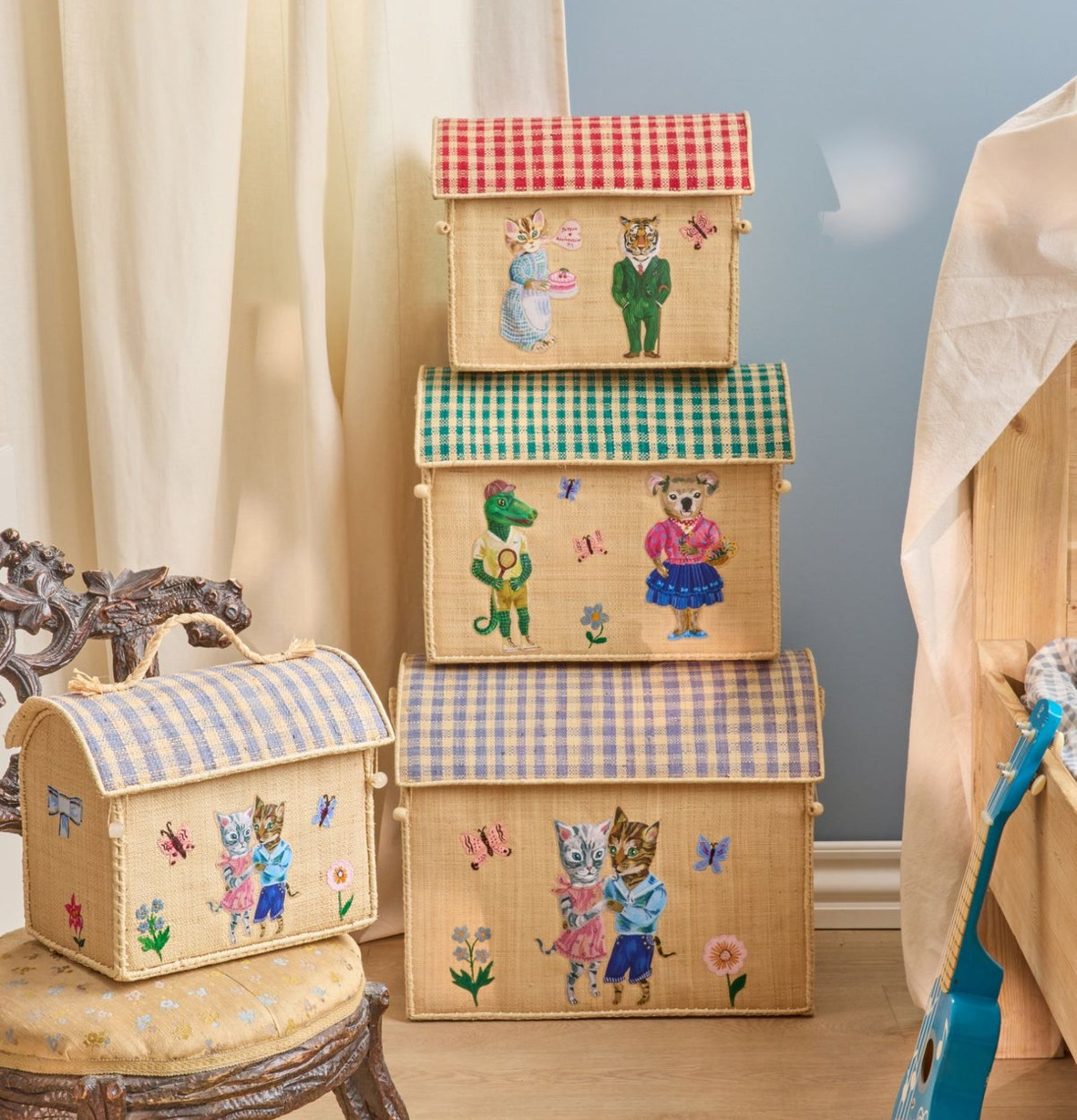 Förvaringshus Nathalie Lété Theme Rice Förvaringslådor och korgar Boxar Förvaringsboxar Porslinsboxar Trälådor Smyckesboxar i porslin Förvaringsbrickor