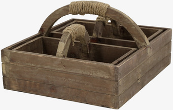 Bild av rustik trälåda med vintage charm och fack