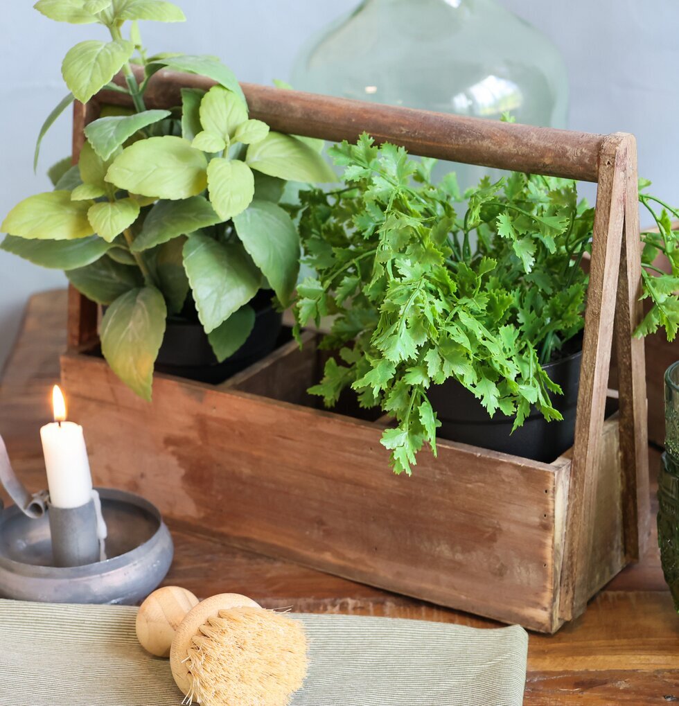 Trälåda Med Handtag Chic Antique Förvaringslådor och korgar Boxar Förvaringsboxar Porslinsboxar Trälådor Smyckesboxar i porslin Förvaringsbrickor