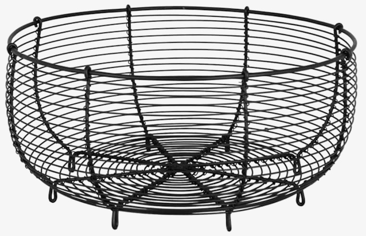Trådkorg Rund Svart Stor Strömshaga Förvaringslådor och korgar Boxar Förvaringsboxar Porslinsboxar Trälådor Smyckesboxar i porslin Förvaringsbrickor