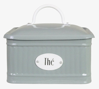 Bild av elegant grön plåtburk med praktisk design