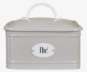 Bild av stilfull plåtburk för te med elegant design