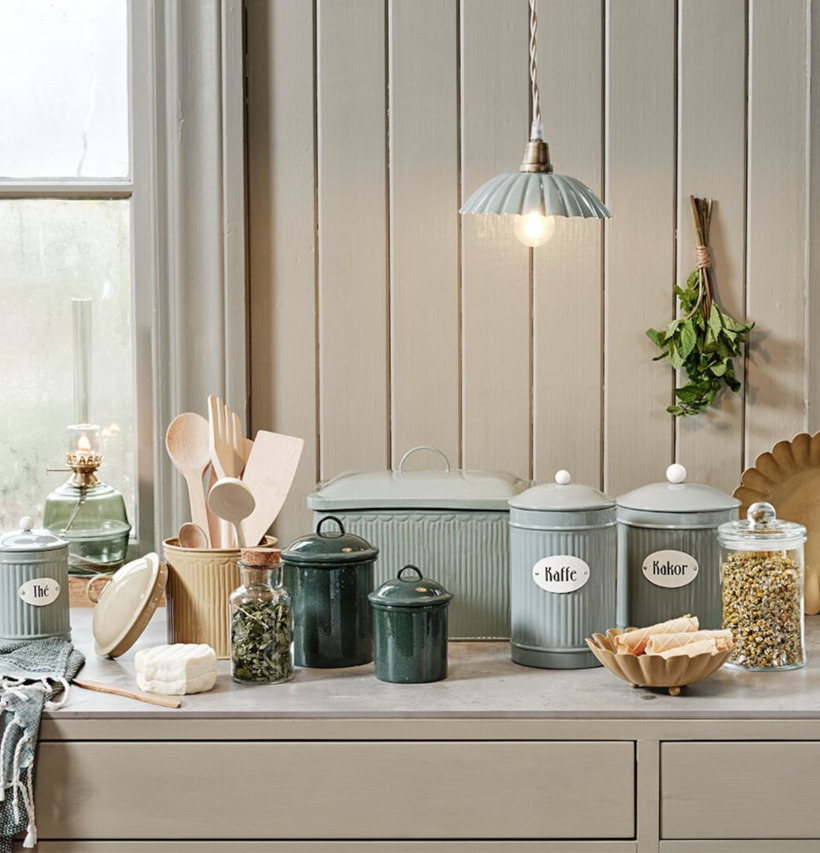 Plåtburk Hugo Kakor Grön Strömshaga Plåtburkar Metallburkar