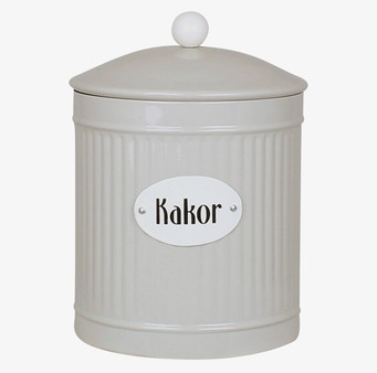 Plåtburk Hugo Kakor Beige Strömshaga Plåtburkar Metallburkar