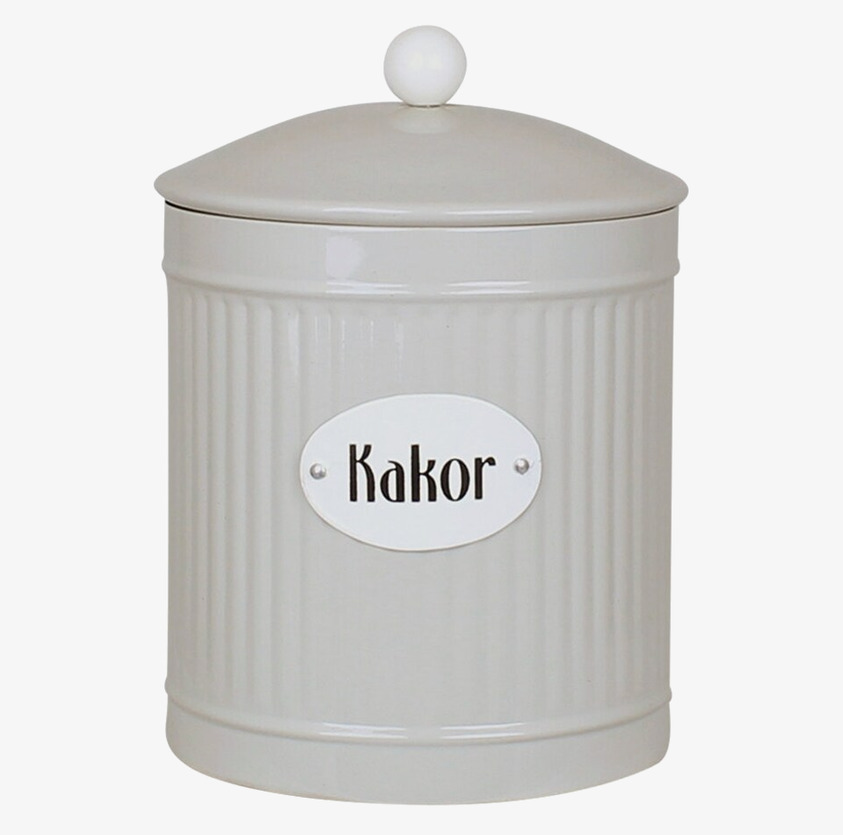 Plåtburk Hugo Kakor Beige Strömshaga Plåtburkar Metallburkar