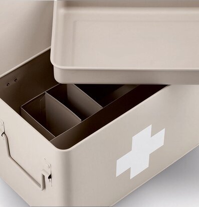 Bild av stilren och funktionell medicinförvaring