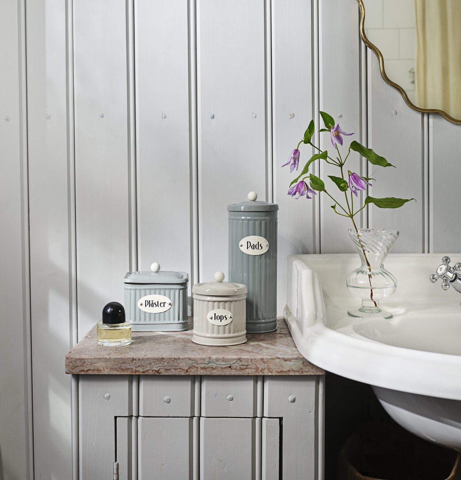 Plåtburk Hugo Plåster Beige Grön Pads Tops Strömshaga Plåtburkar Metallburkar