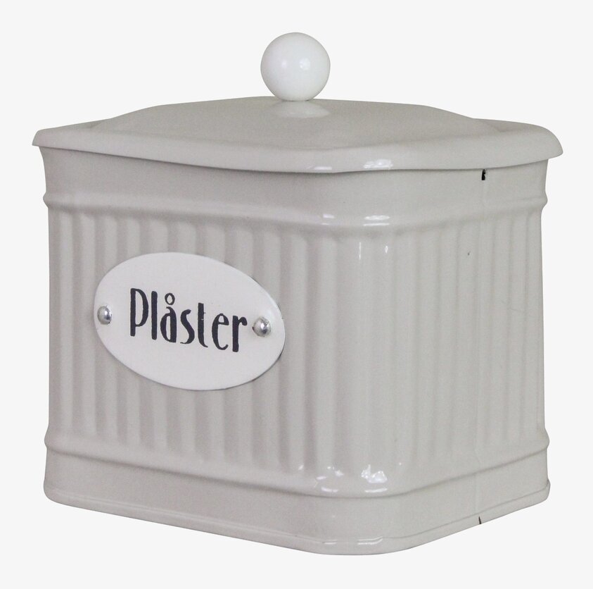 Plåtburk Hugo Plåster Beige Strömshaga Plåtburkar Metallburkar