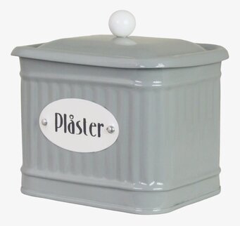 Bild av ljusgrön plåtburk för plåster med elegant design