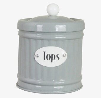 Bild av stilren och funktionell grön plåtburk för tops