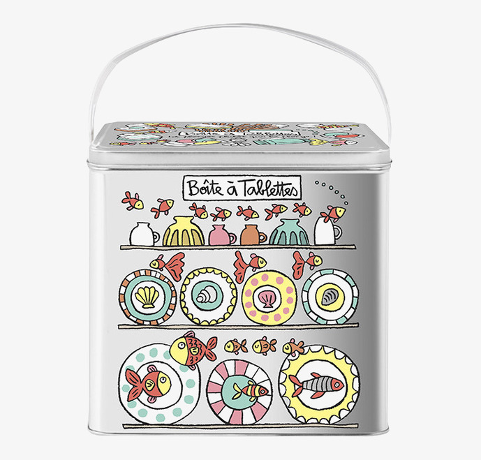 Plåtburk Disktabletter Derriére la porte Plåtburkar Metallburkar