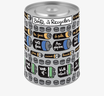 Plåtburk Batteri Derriére la porte Plåtburkar Metallburkar