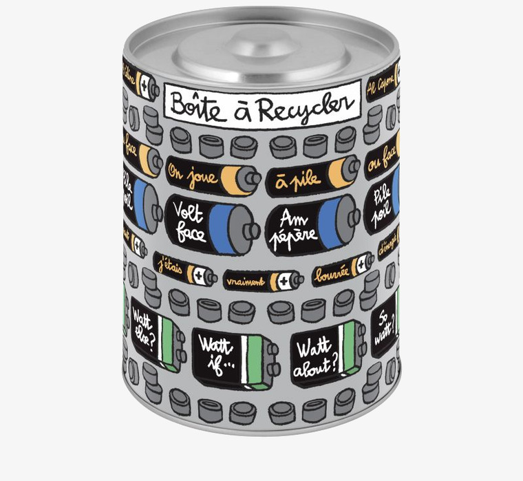 Plåtburk Batteri Derriére la porte Plåtburkar Metallburkar