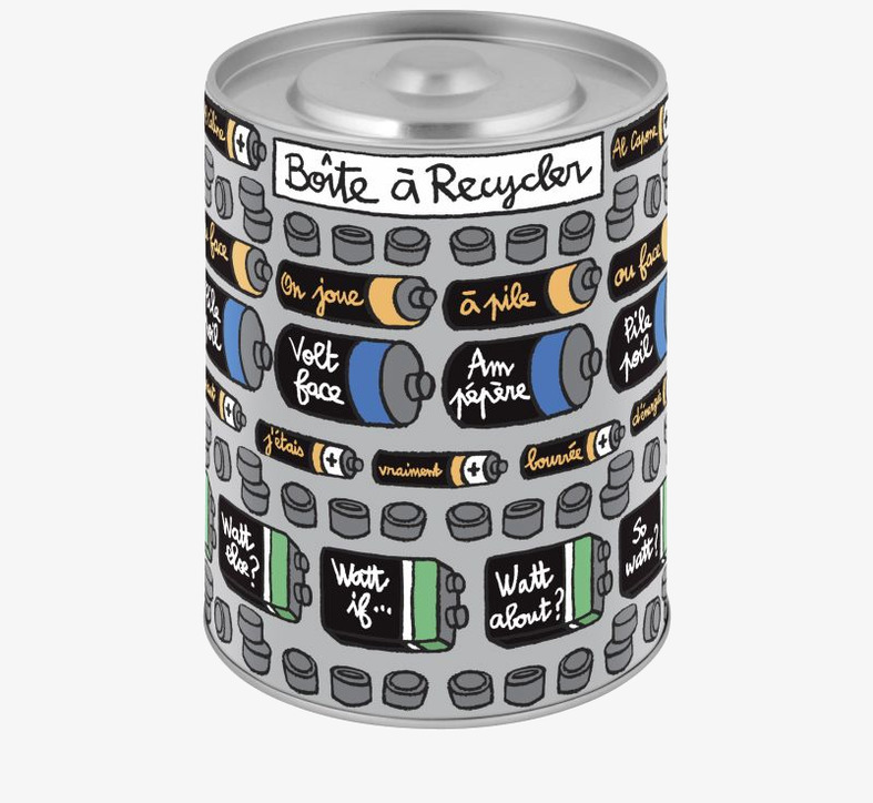 Plåtburk Batteri Derriére la porte Plåtburkar Metallburkar