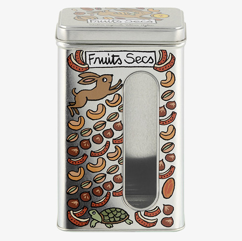 Plåtburk Torkad Frukt Derriére la porte Plåtburkar Metallburkar