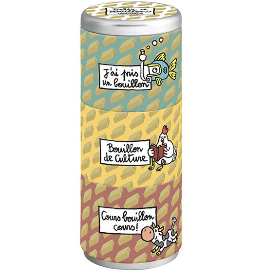 Plåtburk Buljong Derriére la porte Plåtburkar Metallburkar