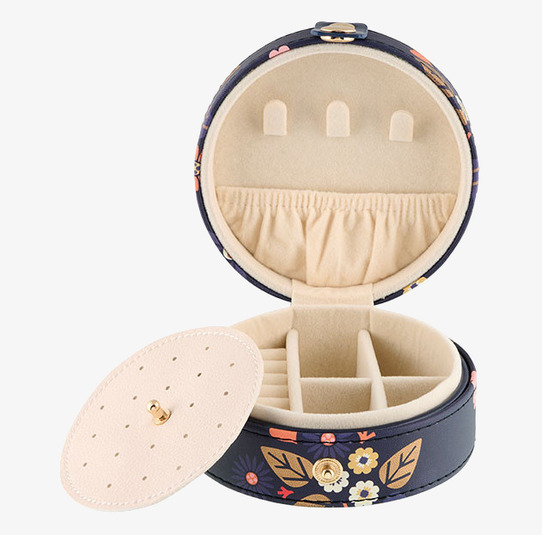 Smyckesskrin Blommor Svart Derriére la porte Smyckeshängare Smyckesträd