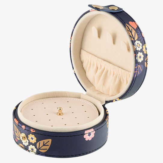 Smyckesskrin Blommor Svart Derriére la porte Smyckeshängare Smyckesträd