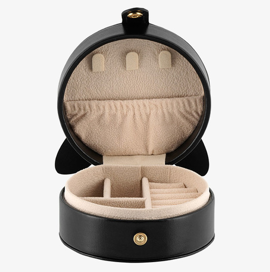 Bild av elegant och funktionellt smyckeskrin i svart