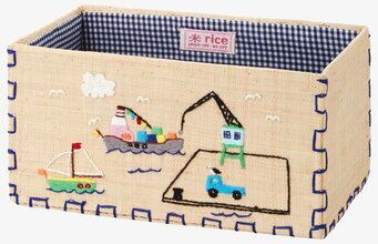 Bild av färgglad förvaringskorg med marint tema