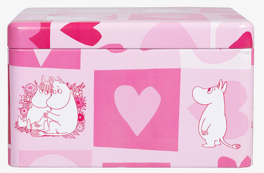 Plåtburk Med Fack Mumin Rosa Moomin by Martinex Plåtburkar Metallburkar