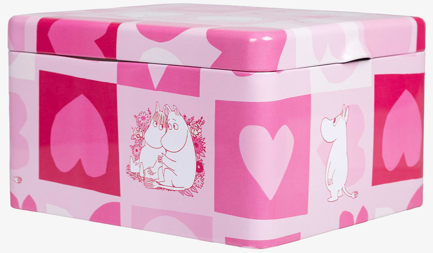 Plåtburk Med Fack Mumin Rosa Moomin by Martinex Plåtburkar Metallburkar