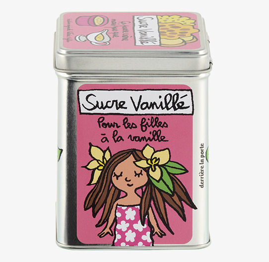 Plåtburk Vaniljsocker Derriére la porte Plåtburkar Metallburkar