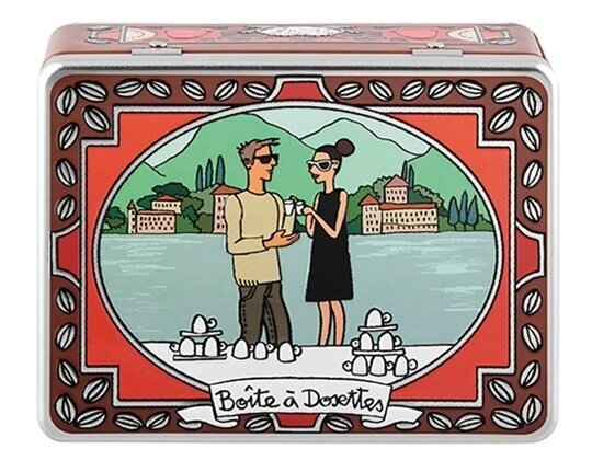 Plåtburk Kaffedosetter Derriére la porte Plåtburkar Metallburkar