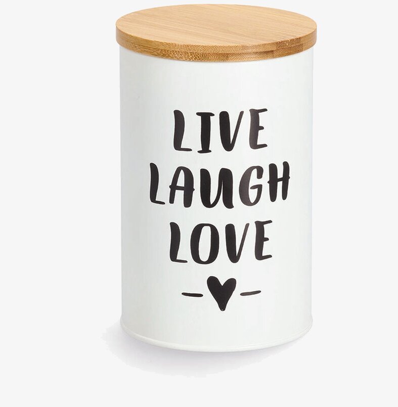 Plåtburk - Live Laugh Love Zeller Plåtburkar Metallburkar