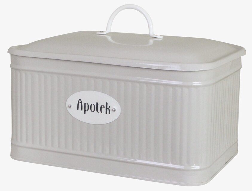Plåtburk Hugo Apotek Beige Strömshaga Plåtburkar Metallburkar