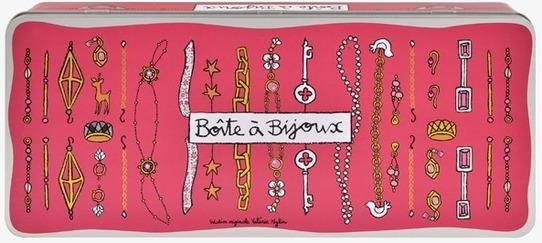 Plåtburk Smycken från Derriére la porte med färgglad design