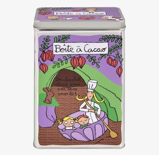 Plåtburk Kakao från Derriére la porte med lekfull design