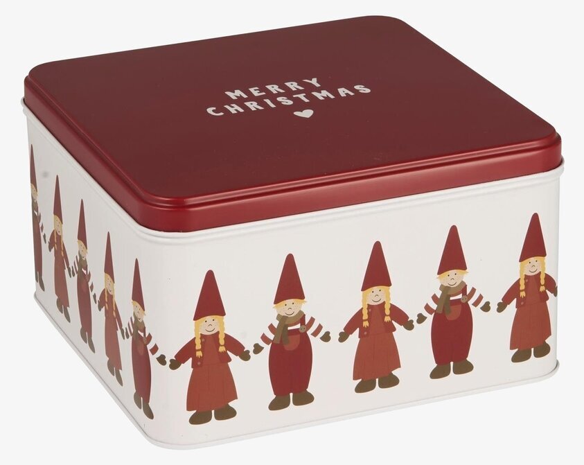 Plåtburk Tomtenissar IB Laursen Plåtburkar Metallburkar