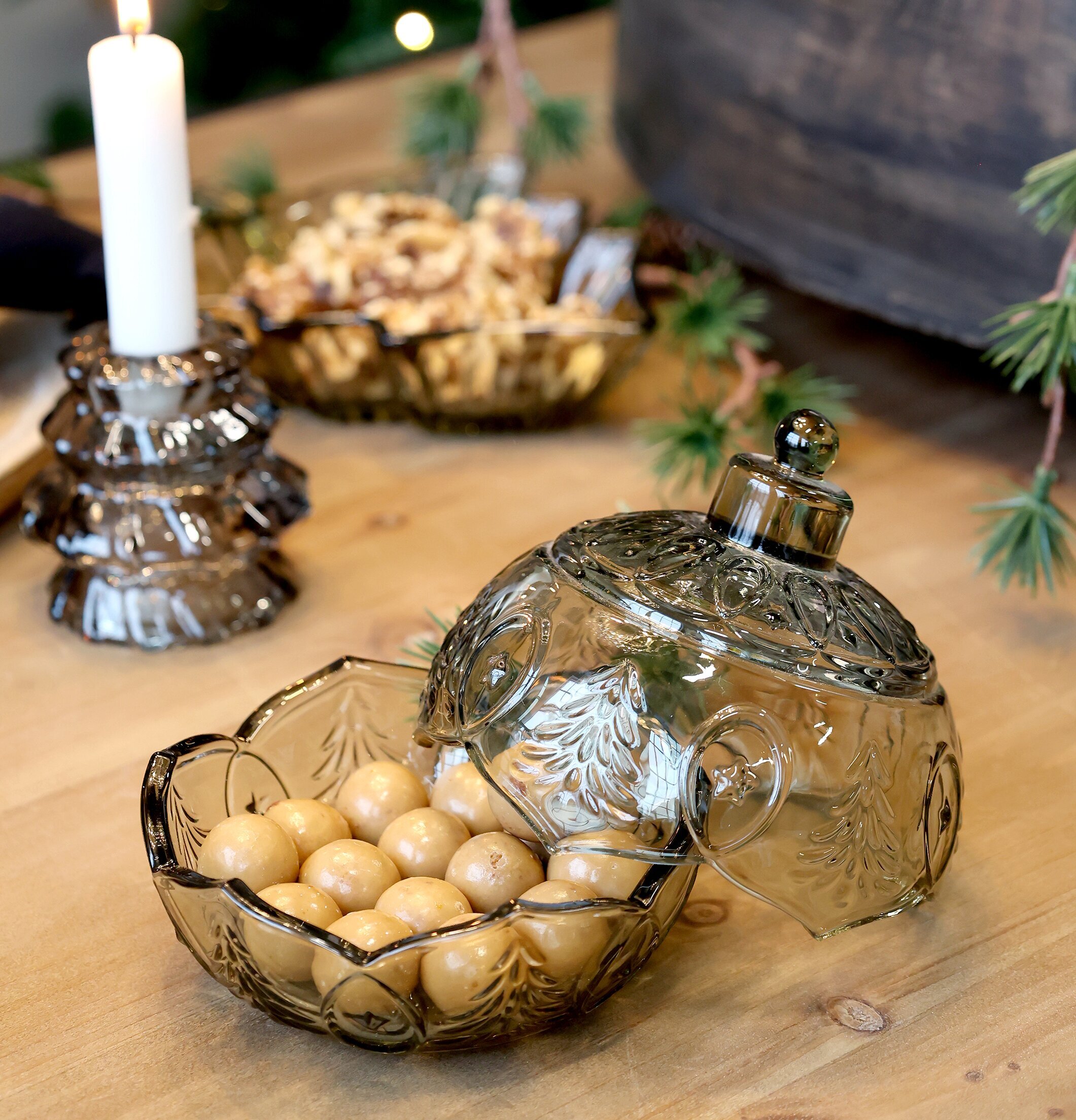 Glasburk Julkula Oliv Chic Antique Glasburkar