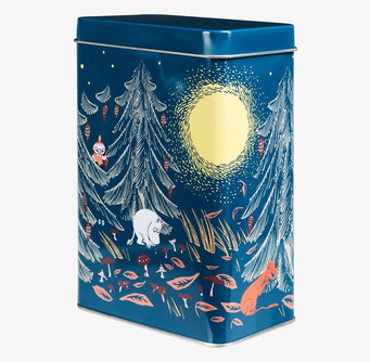 Plåtburk Kaffe Mumin Urskog Blå Moomin by Martinex Plåtburkar Metallburkar