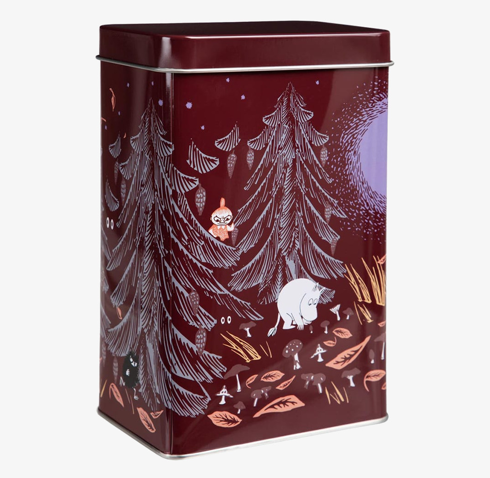 Plåtburk Kaffe Mumin Urskog Röd Moomin by Martinex Plåtburkar Metallburkar