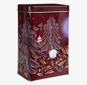 Plåtburk Kaffe Mumin Urskog Röd Moomin by Martinex Plåtburkar Metallburkar