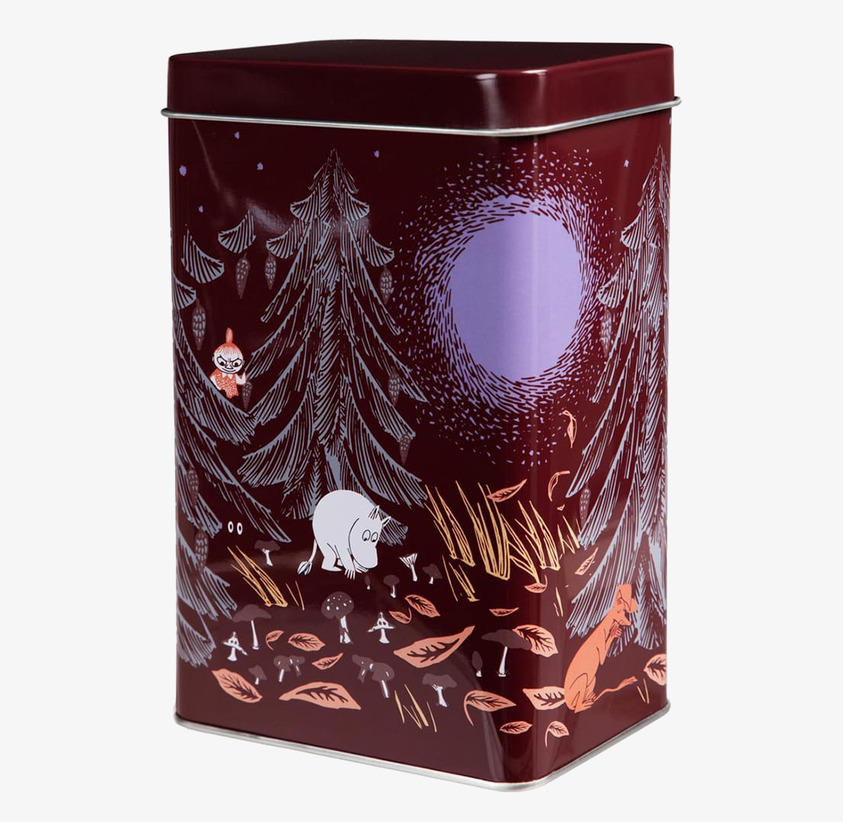 Plåtburk Kaffe Mumin Urskog Röd Moomin by Martinex Plåtburkar Metallburkar