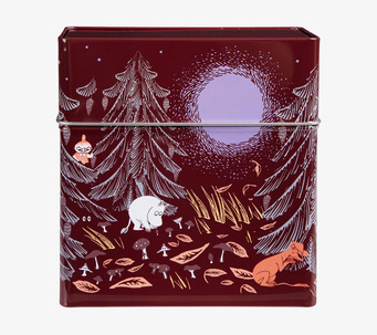 Plåtburk Kaffefilter Mumin Urskog Röd Moomin by Martinex Plåtburkar Metallburkar