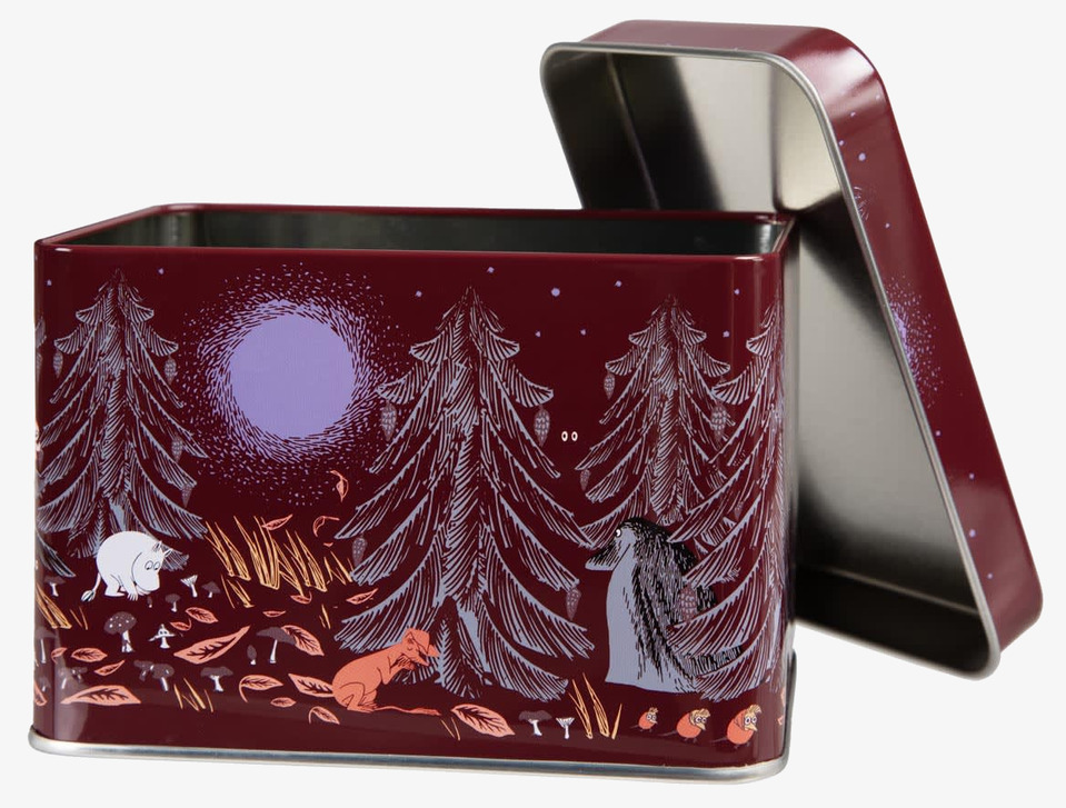 Plåtburk Te Mumin Urskog Röd Moomin by Martinex Plåtburkar Metallburkar