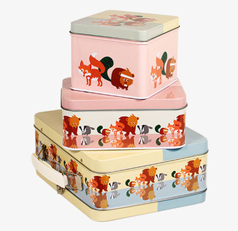 Plåtburk Liten Box Djur från Blafre med djurmotiv