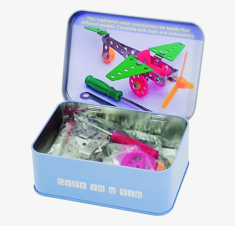 Plåtburk Mini Mekanik från Apples to Pears med mekaniska delar