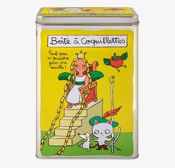 Plåtburk Pasta Gul från Derriére la porte med lekfull design