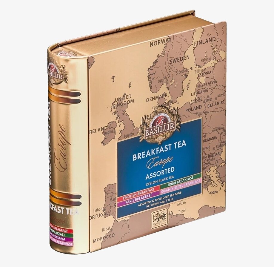 Basilur Breakfast Tea - Europe Plåtburkar Metallburkar