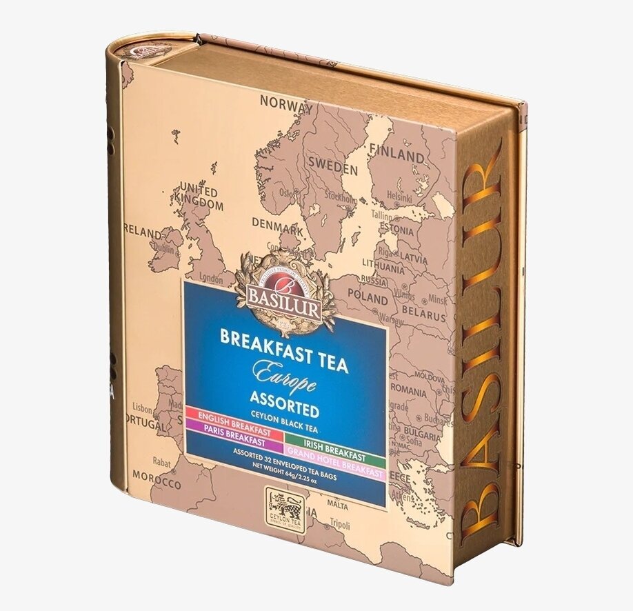 Basilur Breakfast Tea - Europe Plåtburkar Metallburkar