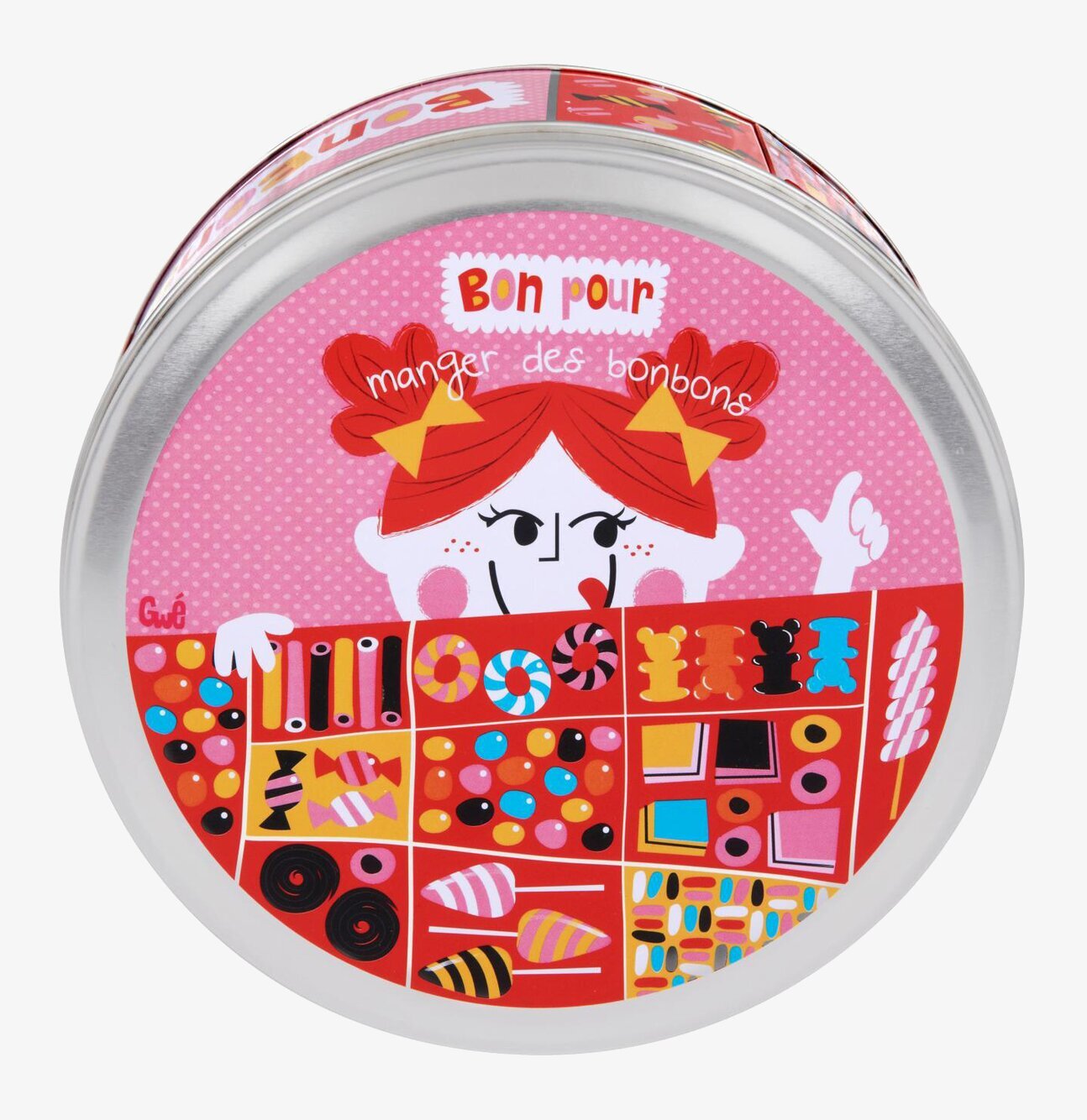 Plåtburk Rut karamell från Derriére la porte med glad design