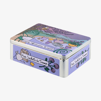 Plåtburk Te Derriére la porte Plåtburkar Metallburkar