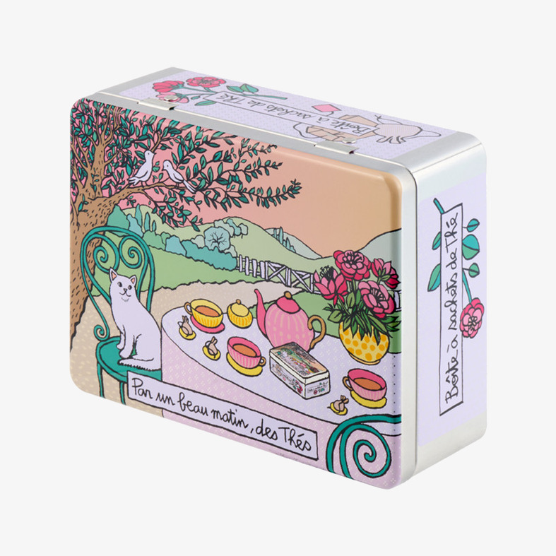 Plåtburk Te Derriére la porte Plåtburkar Metallburkar