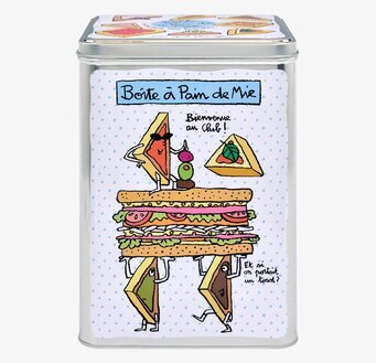 Plåtburk Kex & Bröd från Derriére la porte med lekfull design